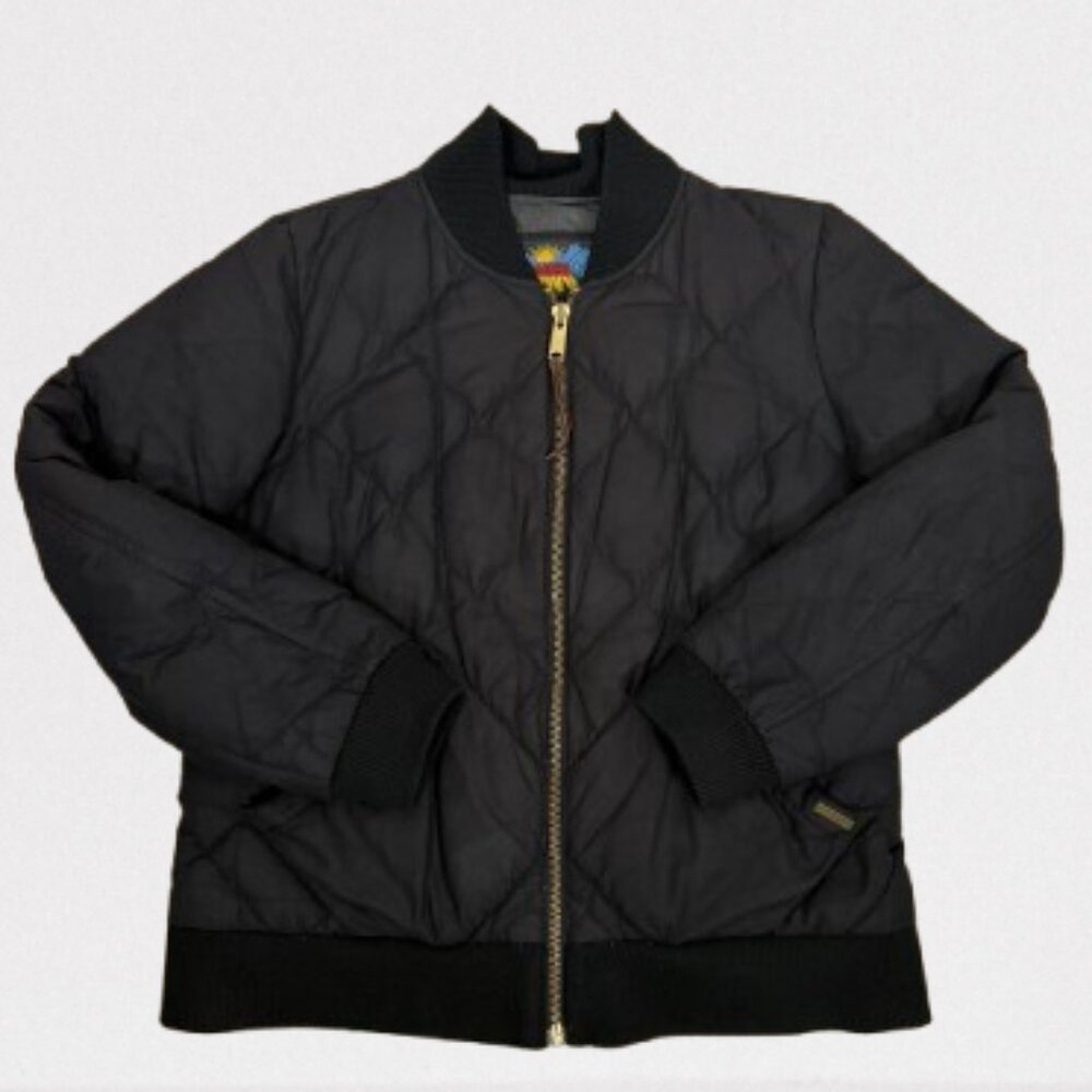 Eddie Bauer Women's 1936 Skyliner‎ Model Down Quilted Bomber Jacket XL With Flaw
